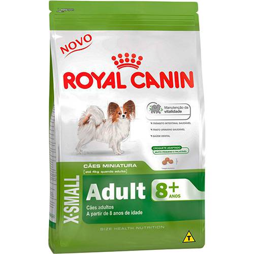 Ração X-Small Adult 8+ para Cães Adultos Acima de 8 Anos 1Kg - Royal Canin