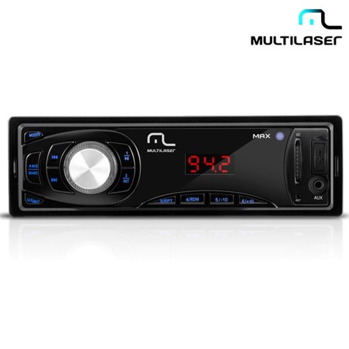 Rádio Automotivo Max com Leitor USB, SD Mp3, FM e Aux. P3208 – Multilaser