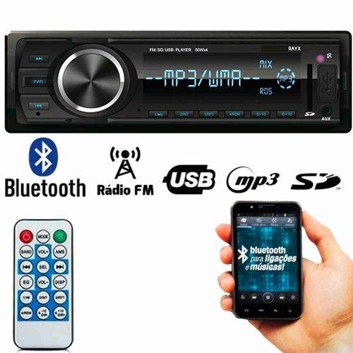 Radio Automotivo Mp3 com Bluetooth Fm Usb Sd Aux C/ Controle