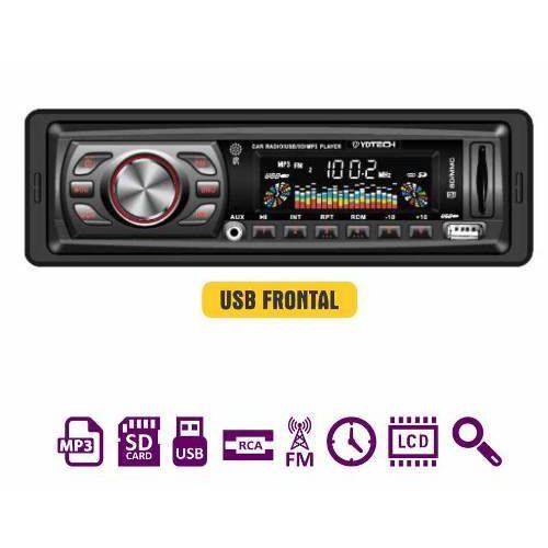 Radio Automotivo YDTECH com MP3 Entrada USB Cartão SD Tela LCD AM\FM