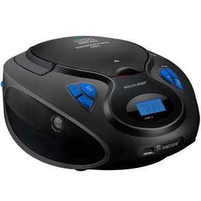 Rádio Boombox Multilaser SP223 20W 6 em 1 Bluetooth FM/USB/SD/BT/CD Preto