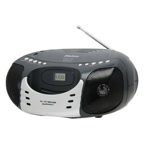 Rádio Boombox PB119BT Bluetooth, USB, MP3, Rádio FM, 5W RMS - Philco