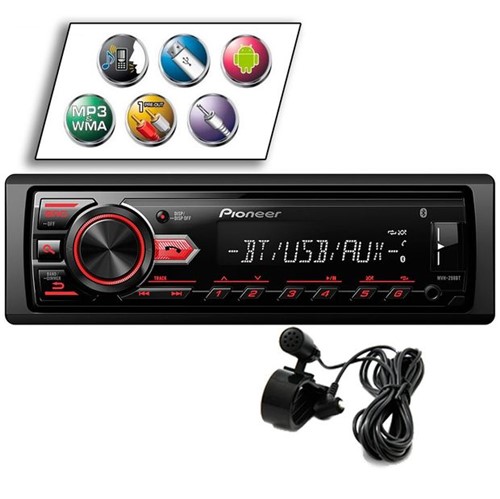 Rádio Cd Player Automotivo Bluetooth Usb Mp3 Wma