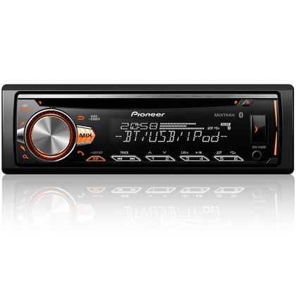Rádio CD Player Pioneer DEH-X50BR Display Cores - Bluetooth/USB/MIXTRAX