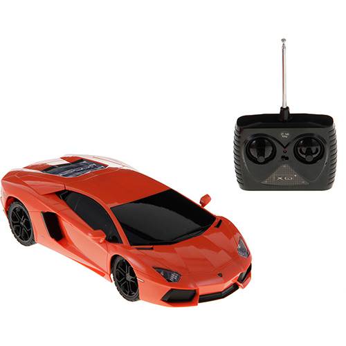 Rádio Controle 1:18 Lamborghini Aventad Lp700-4 Laranja - Multikids
