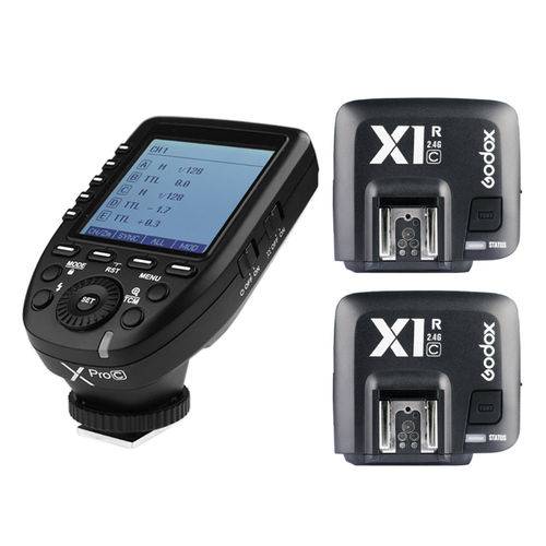 Rádio Flash Godox X Pro C para Canon Ttl/multi - Transmissor com 2 Receptores X1r-c