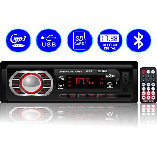 Radio FM MP3 Player com Bluetooth Winner