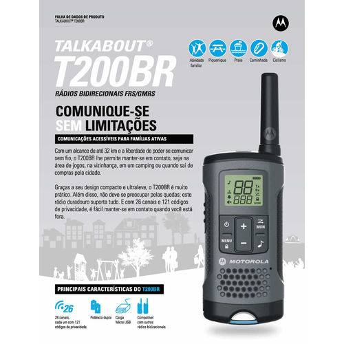 Radio Motorola Talkabout T200br