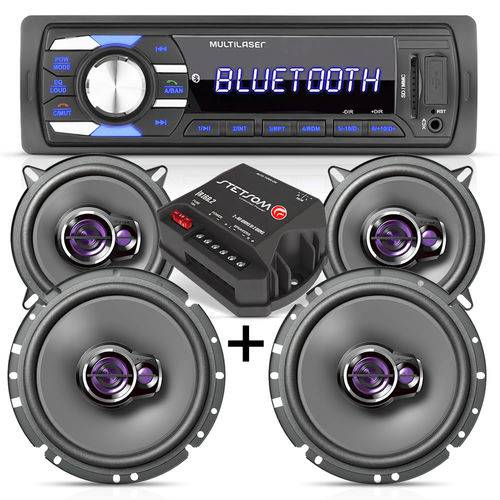 Radio Mp3 Bluetooth + Auto Falante 5 e 6 Pioneer + Módulo Stetsom