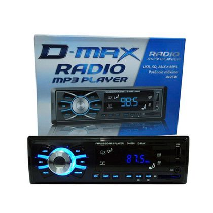 Rádio MP3 Player Automotivo D-Max D-6080 - USB / Aux/Sd