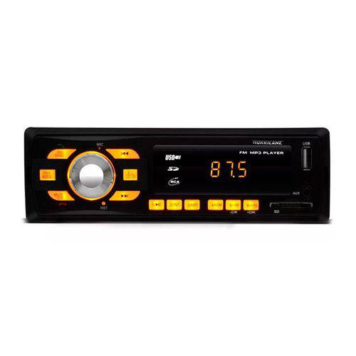 Rádio MP3 Player Automotivo Hurricane HR-414BT 1 Din com USB SD AUX RCA FM