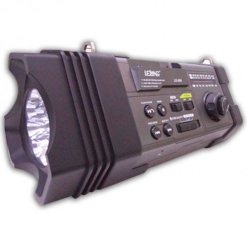 Rádio Portátil Lelong Le-656 (preto) Aux / USB / Bluetooth / Lanterna / Fm / Mw