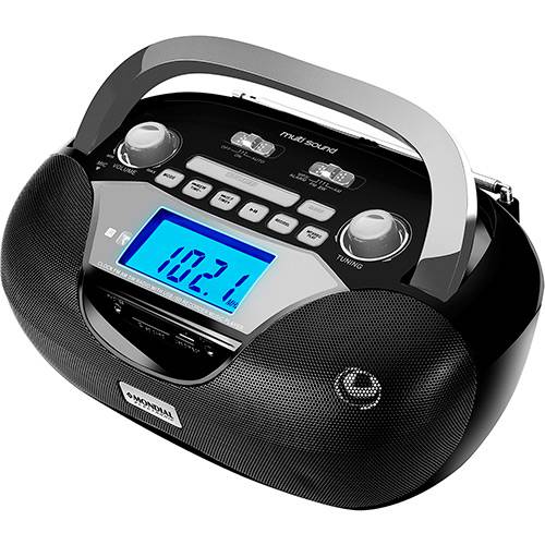 Rádio Portátil Mondial Bx-12 Multisound AM/FM USB SD CARD e Auxiliar Preto