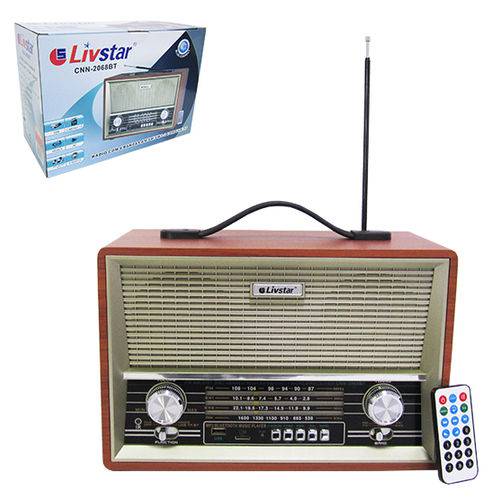 Radio Recarregavel 8w Bivolt com Controle Bluetooth/usb/fm/am/tf