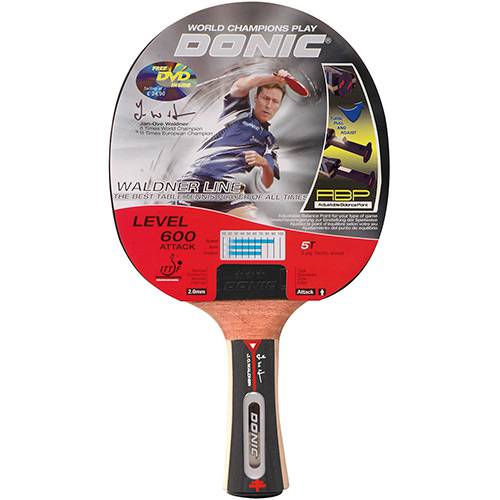 Raquete de Tênis de Mesa Donic Waldner Line 600 com DVD
