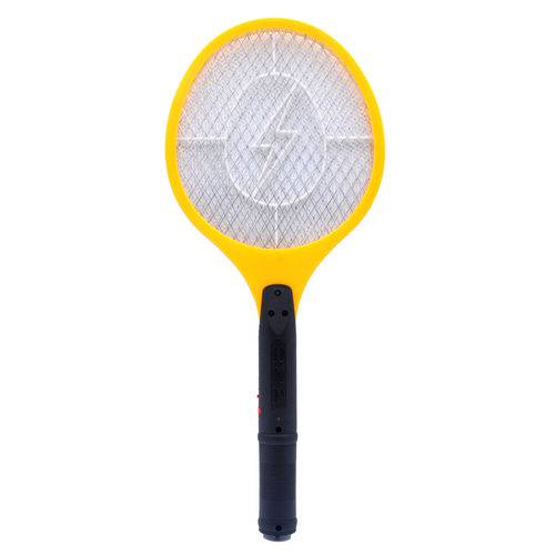 Raquete Elétrica Recarregável Mata Mosquito Mosca Bivolt - Wincy - Amarelo