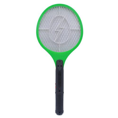 Raquete Elétrica Recarregável Mata Mosquito Mosca Bivolt - Wincy - Verde
