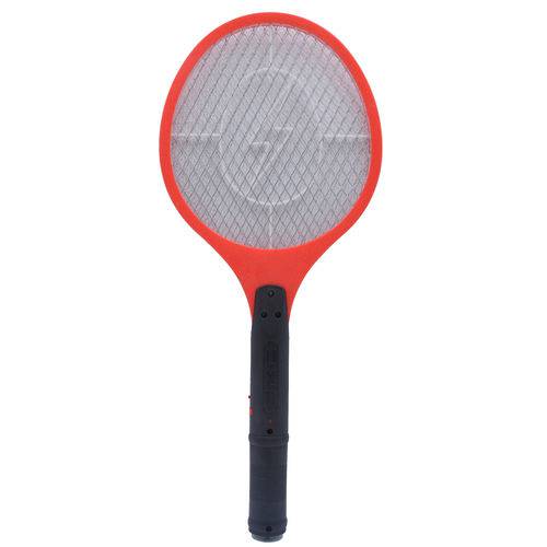 Raquete Elétrica Recarregável Mata Mosquito Mosca Bivolt - Wincy - Vermelho