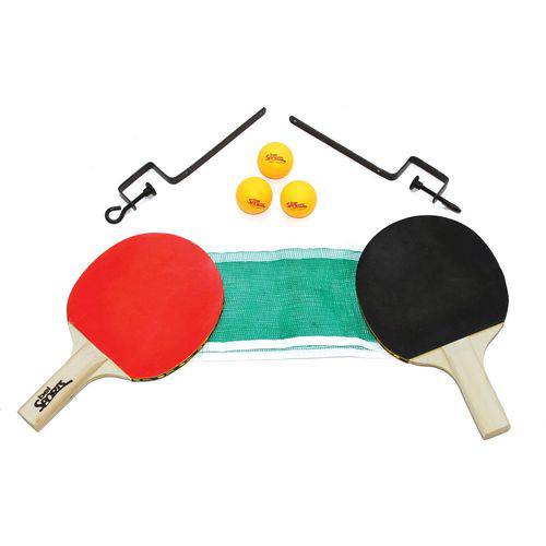 Raquete para Ping Pong Conj. Raquete+3Bolas+Suporte Belfix Kit