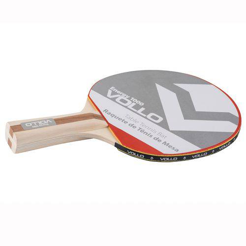 Raquete para Tênis de Mesa Vollo Energy 1000 - Preto e Vermelho