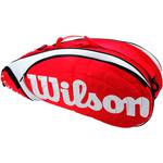 Raqueteira Wilson Tour X6 Vermelha e Branca