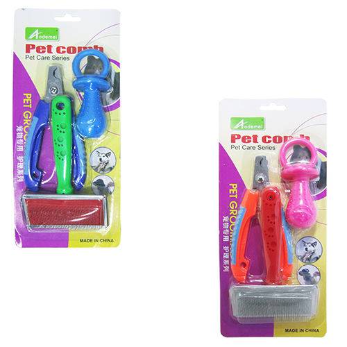 Rasqueadeira / Alicate / Brinquedo Pet 3 Pecas na Cartel