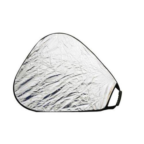 Rebatedor Triangular 2 em 1 de 80cm - Branco e Prata