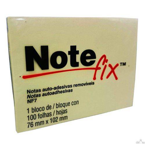 Recado Adesivo Notefix 7,6 X 10,2 Cm Amarelo | 5 Blocos - 3m