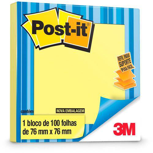 Recados Adesivos Pop-up Refil Amarelo 3M