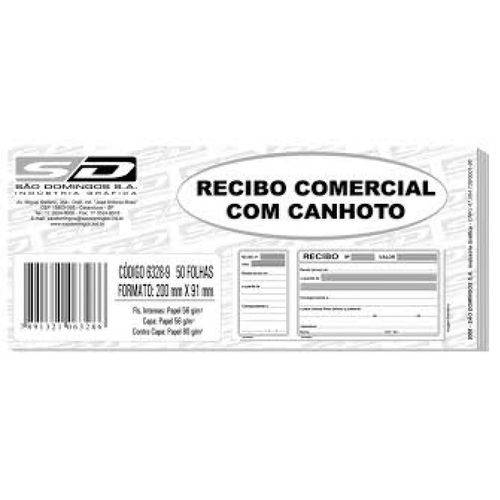 Recibo Comercial com Canhoto 50 Fls