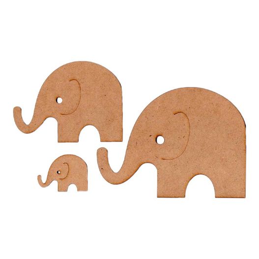 Recorte Laser Trio de Elefantes