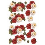 Recortes para Scrapdecor 3d Rosas Vermelhas e Brancas Dc21- Toke e Crie