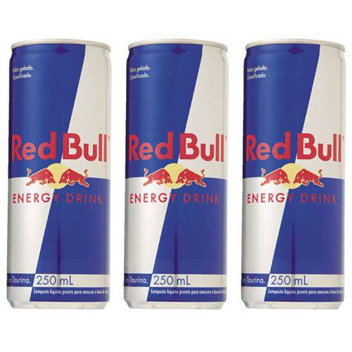 Red Bull Energético Lata Regular 250ml (kit C/03)