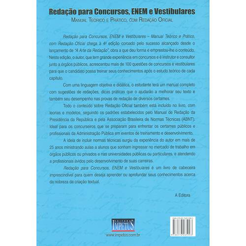 Redação para Concursos, ENEM e Vestibulares: Manual Teórico e Prático, com Redação Oficial