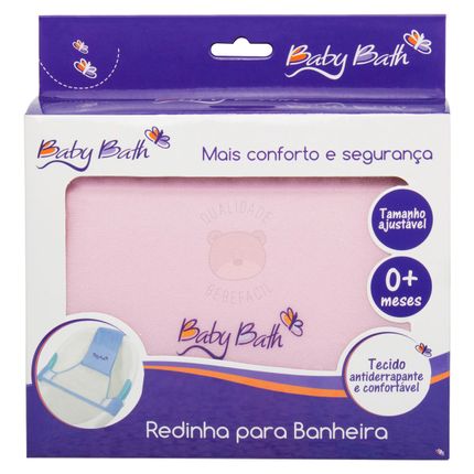 Redinha Ajustável para Banheira Rosa (0m+) - Baby Bath