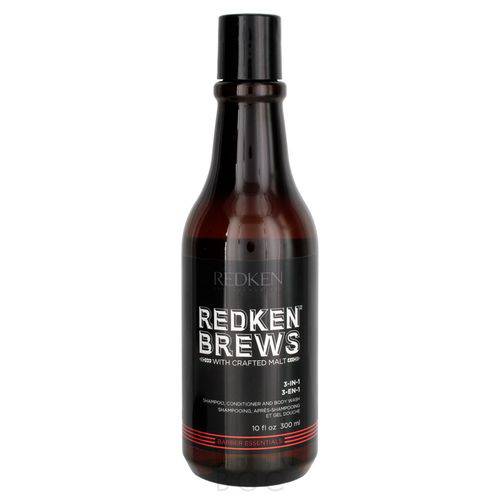 Redken Brews 3 In 1 - Shampoo, Condicionador e Sabonete Líquido - 300ml