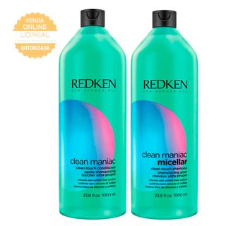 Redken Clean Maniac Micellar Kit - Shampoo 1L + Condicionador 1L Kit