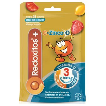 Redoxitos Bayer Mix de Frutas C+Zinco+D com 25 Unidades