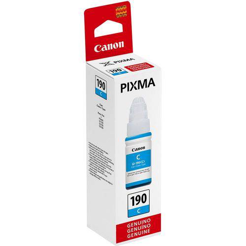 Refil de Tinta Canon GI-190C Ciano Pixma Maxx G1100 G2100 G3100 G3102 | Original 70ML