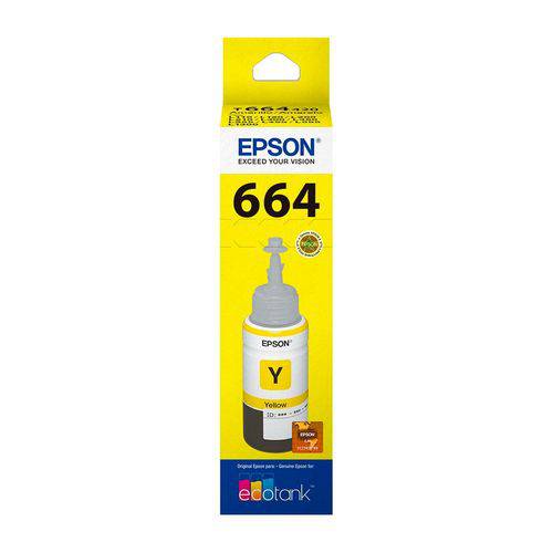 Refil de Tinta Epson T664420 Yellow | L200 L210 L110 L375 L555 L455 L365 L656