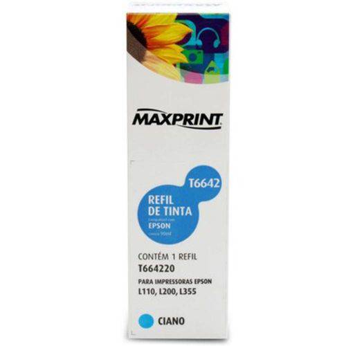 Refil de Tinta Maxprint Compatível Epson T664220/Ciano