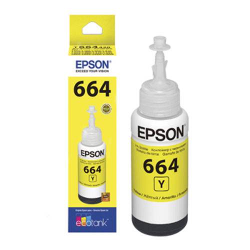 Refil de Tinta Original Epson T664420 Yellow L355/l365/l200/l110/l555 | 70ml