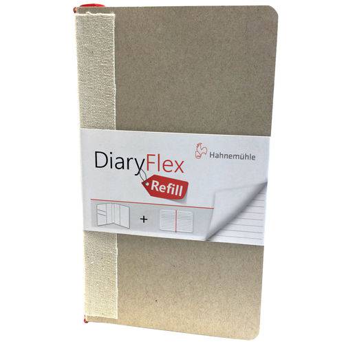 Refil Diaryflex 100 G/m² 18,2x10,4 Cm com 80 Folhas Pautadas Hahnemuhle