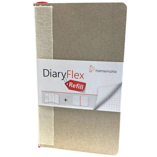 Refil Diaryflex 100 G/m² 18,2x10,4 Cm com 80 Folhas Pontilhado Hahnemuhle
