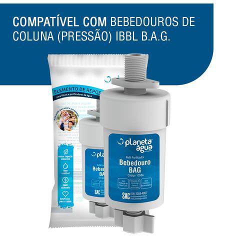Refil Filtro Vela Bebedouro Pressão IBBL Bag 40 80 - Planeta Água