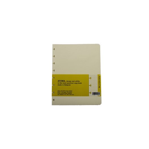 Refil para Caderno Personalizável Pontilhado A5 60 Folhas Off White 2.1518 Atoma