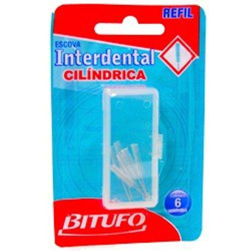 Refil para Escova Dental Bitufo Cilíndrico 6 Unidades