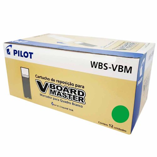 Refil para Marcador Board Master Verde Pilot 12 Unidades 12133