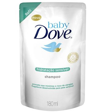 Refil Shampoo Baby Dove Hidratação Sensível 180ml