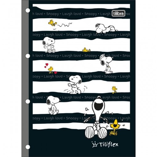 Refil Tiliflex para Caderno Argolado Universitário Snoopy 80 Folhas